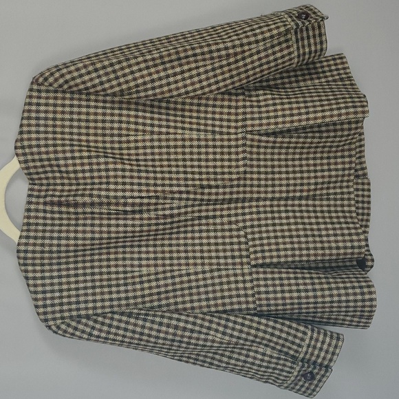 Talbots 3/4 Sleeve Plaid Blazer 100% Wool, Fully Lined, Size 8 - Picture 2 of 8